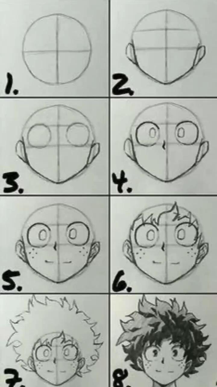 Deku drawing | drawing tutorial face