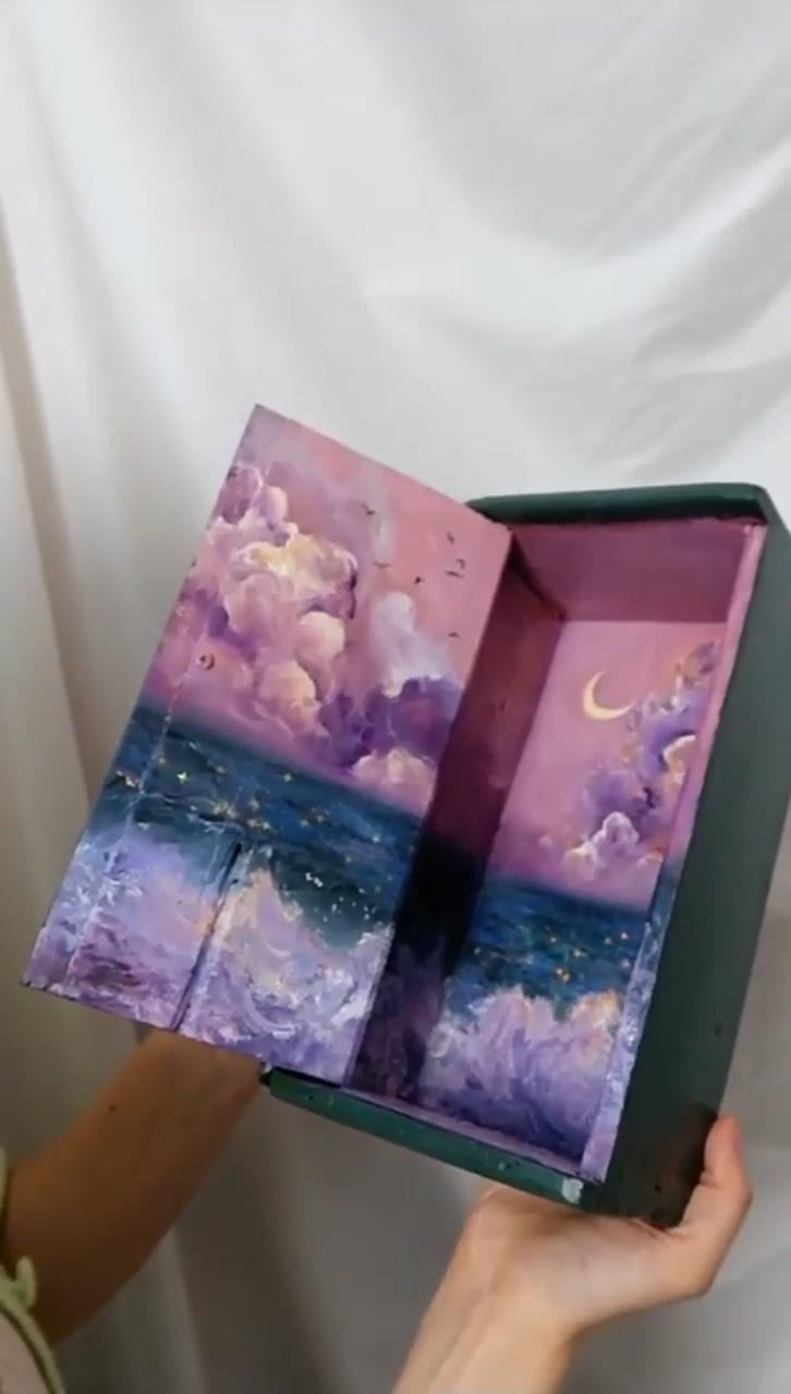 Diy painting on abandoned box | painting art lesson