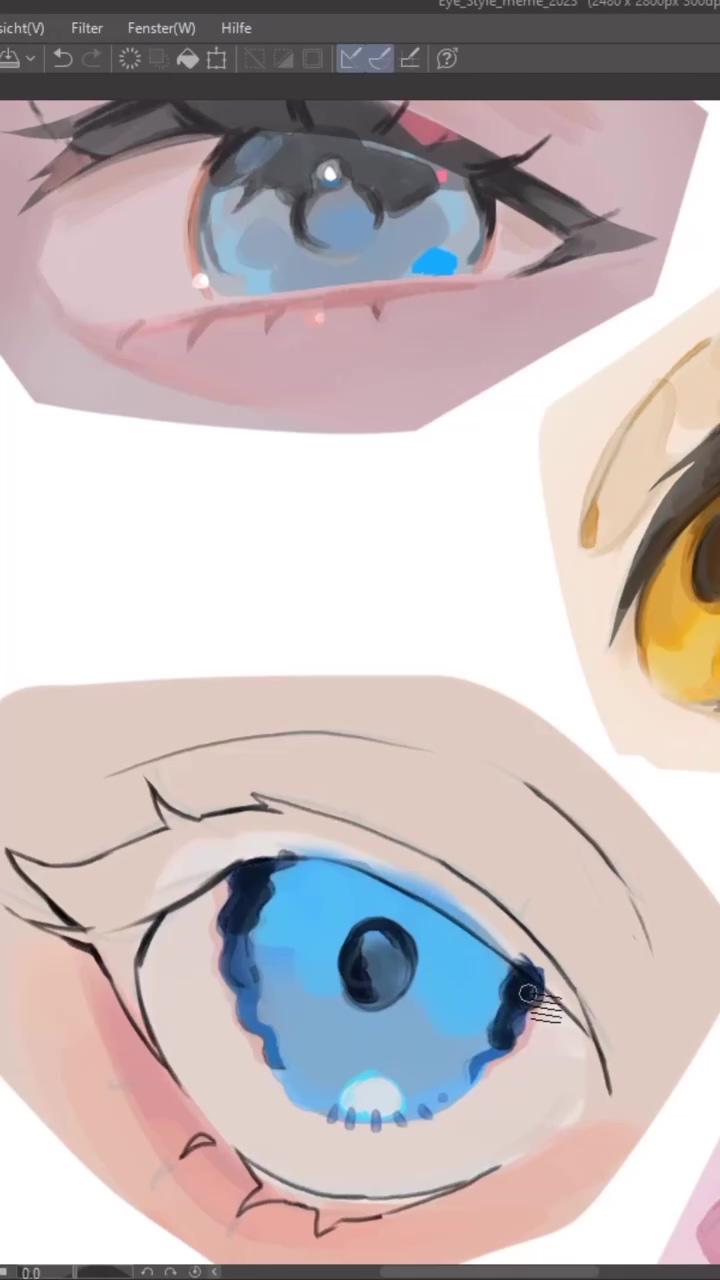 Drawing a bunch of eyes on csp | tight eyes 