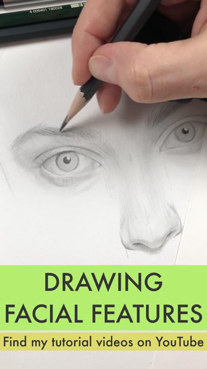 Drawing facial features by nadia coolrista | sketchi g process of 