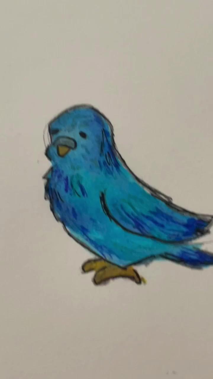 Dwm chunky birds :d | a watercolor painting i did when i was mad 