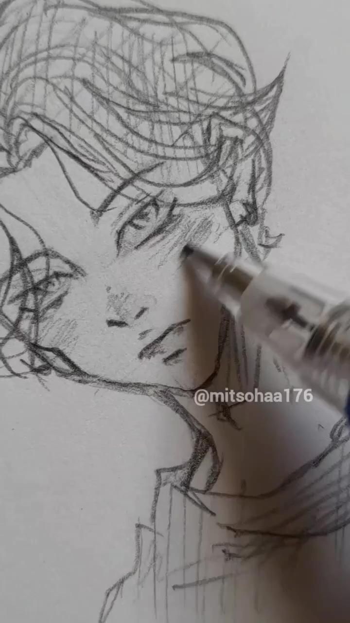 Face drawing by mitohaa176; easy doodles drawings