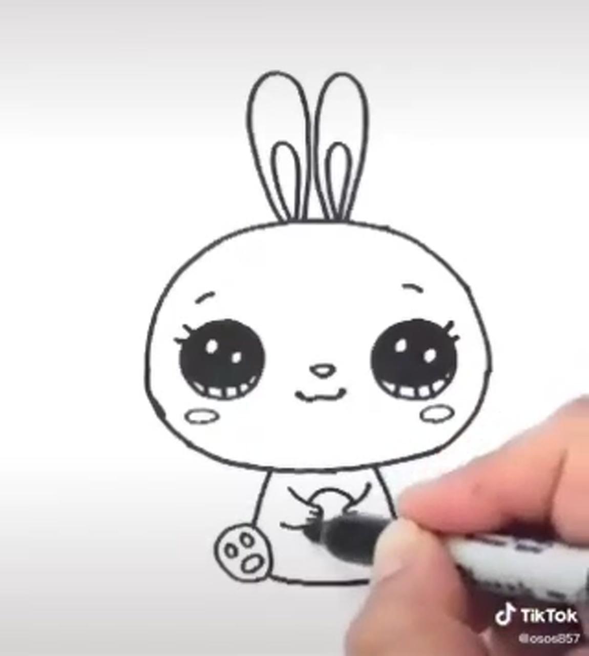 How to draw a bunny; cute doodles drawings
