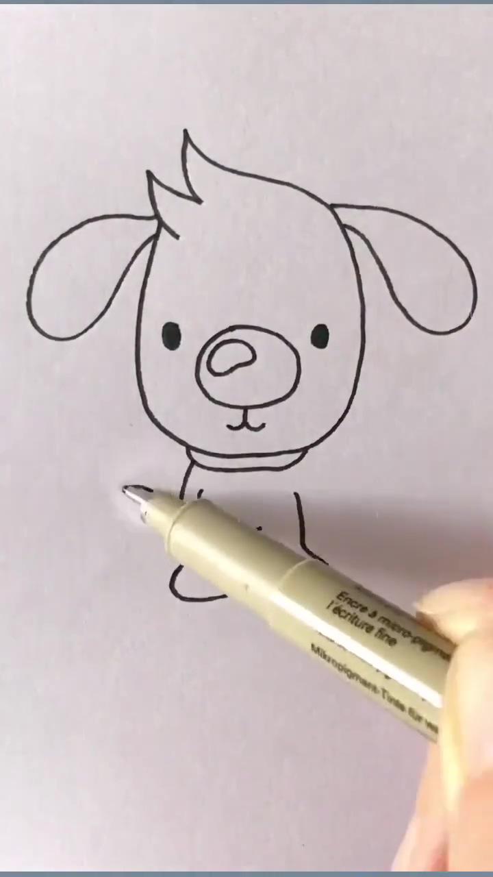 How to draw a dog - easy drawing tutorials | art drawings for kids