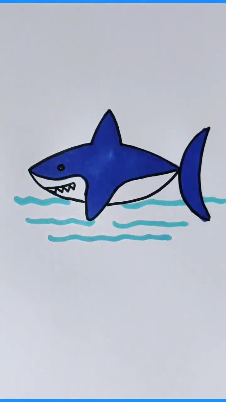 How to draw a shark - step by step instructions | how to draw a butterfly in a few easy steps