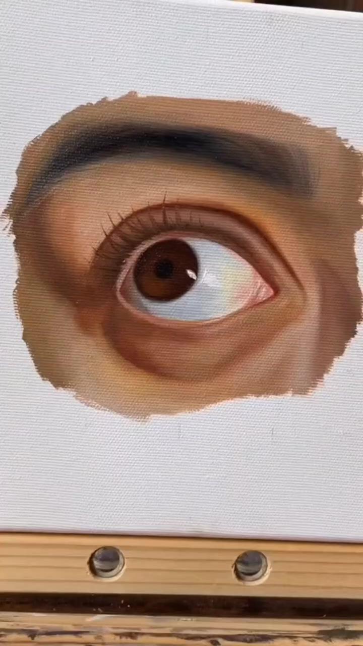 How to paint an eye; black art painting