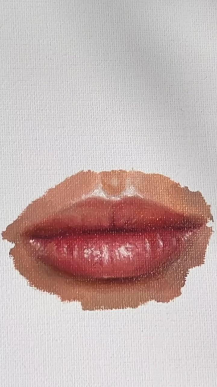 How to paint lips with oil paint tutorial by hellytheartist follow hellytheartist on ig for more | portrait paintings