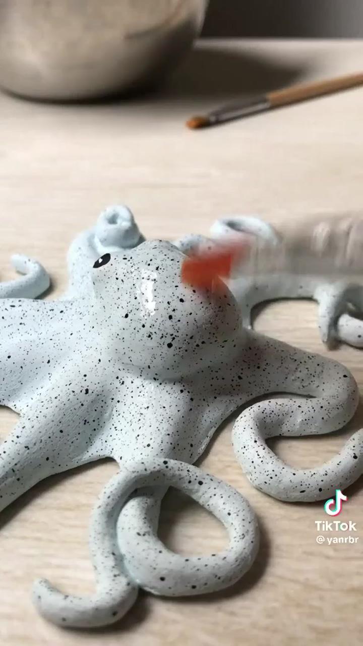 Octopus clay; idea from instagram 