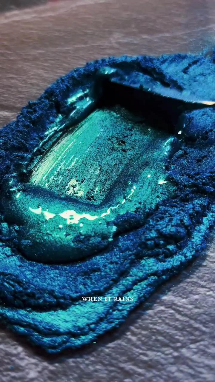 Paintmaking handmade watercolour blue green color shift, mystiquecolour | dirty pour art