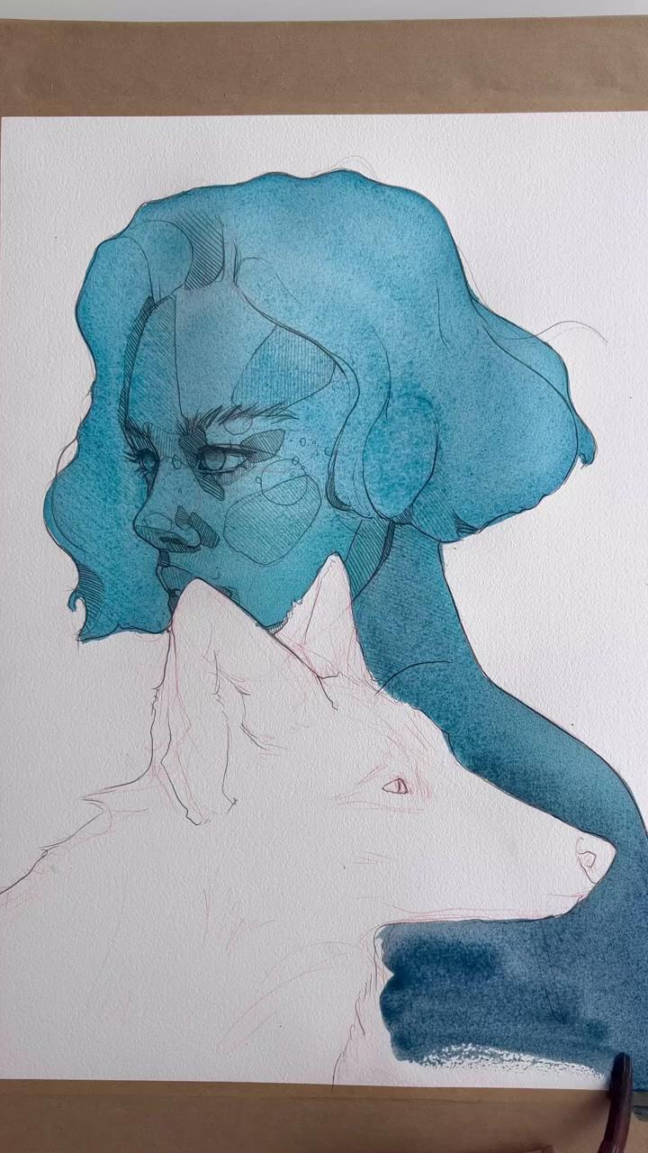 That blue | watercolor subjects