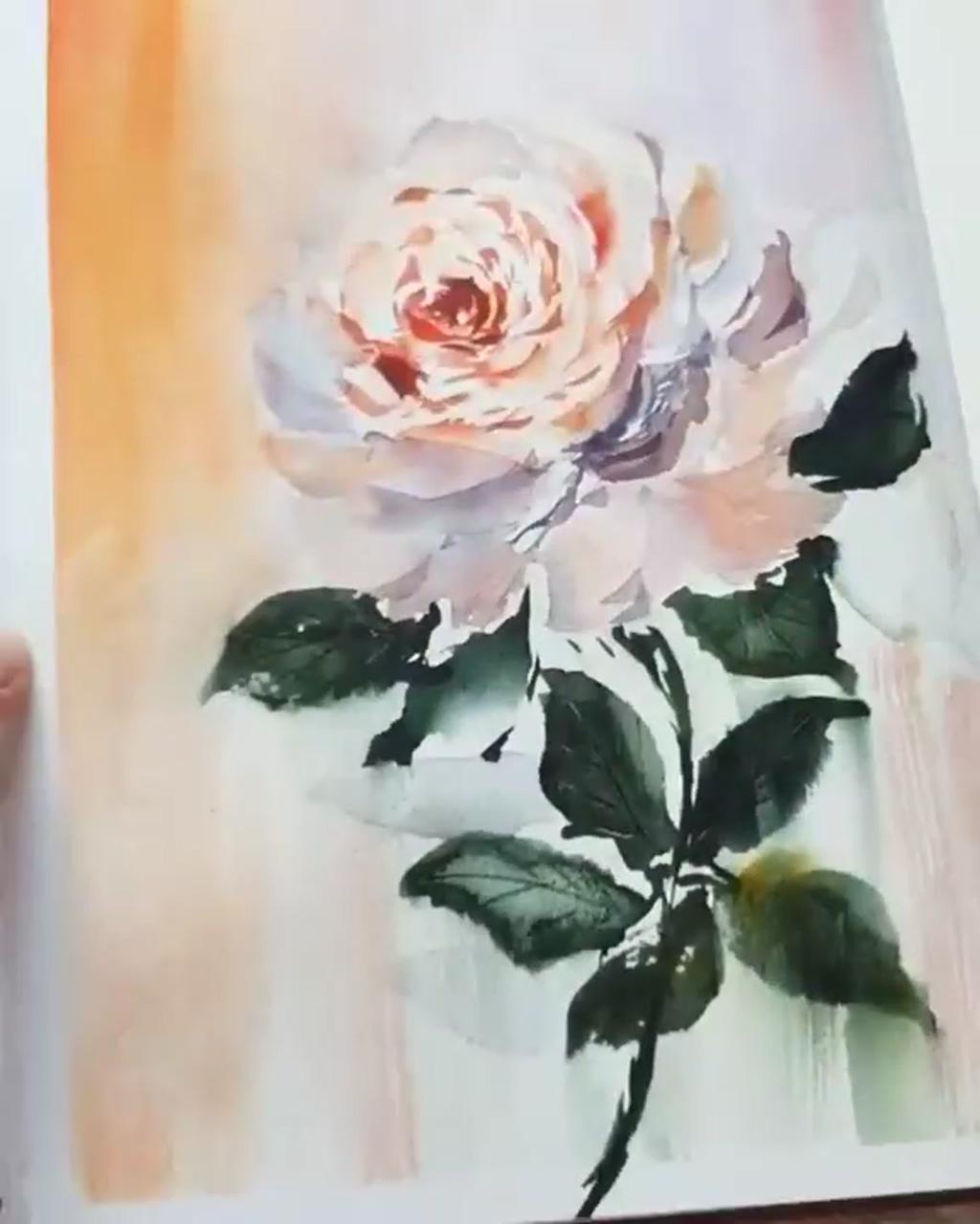 Watercolor flowers tutorial; watercolor flower art