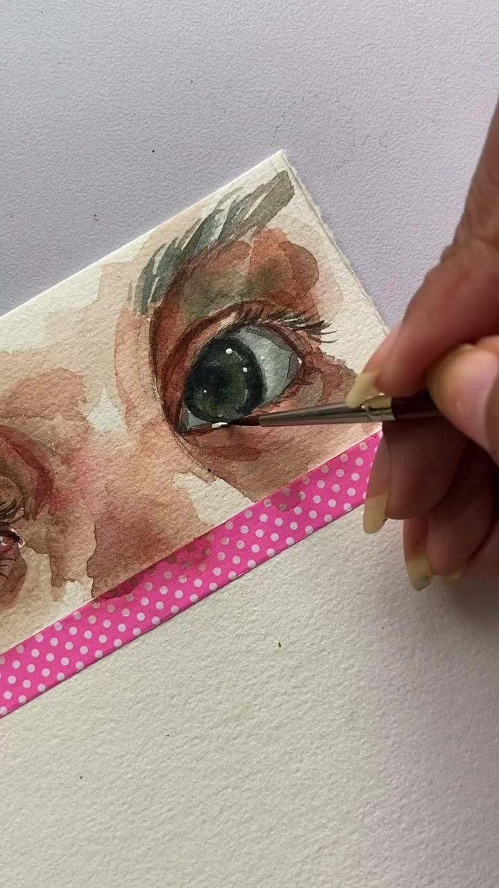 Watercolour eyes | watercolour painting process