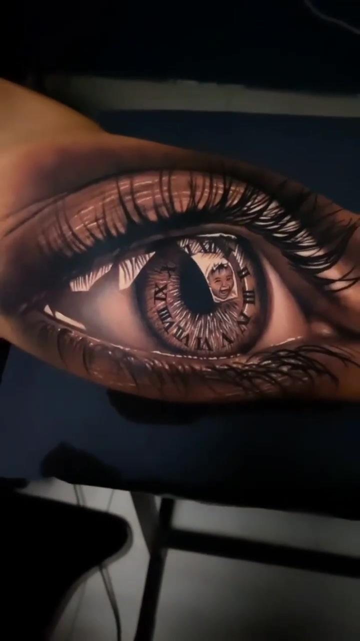 Amazing eye tattoo art; tattoo artist:  bauerink