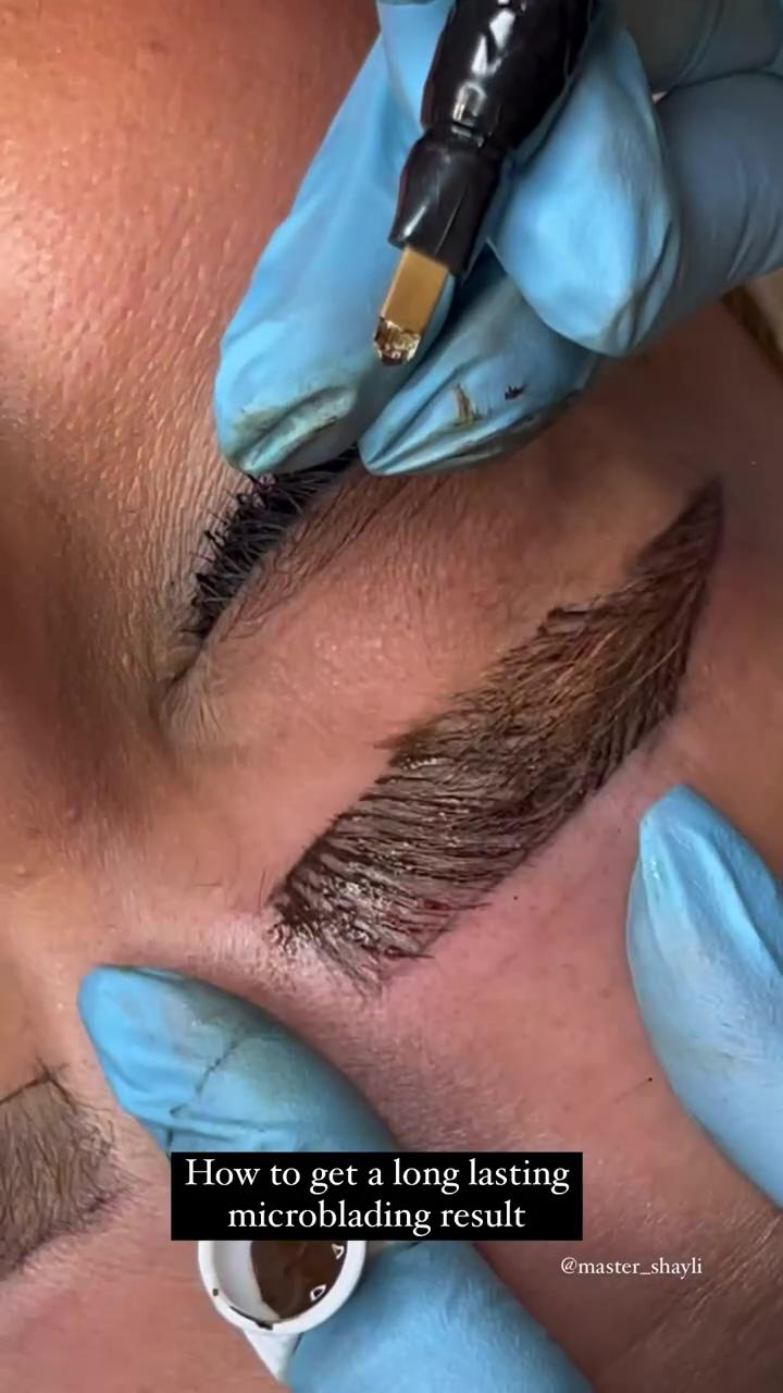 How to get the long lasting microblading; permanent makeup eyebrows