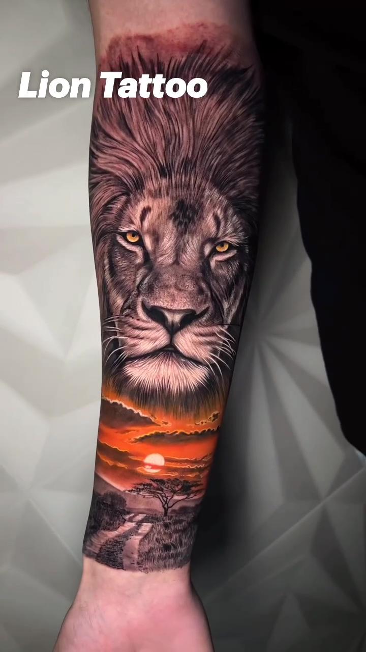Lion tattoo; wrist tattoo removal