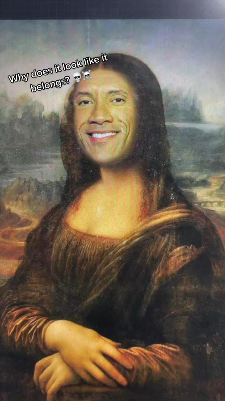 The rock as the mona lisa; i-wth is this