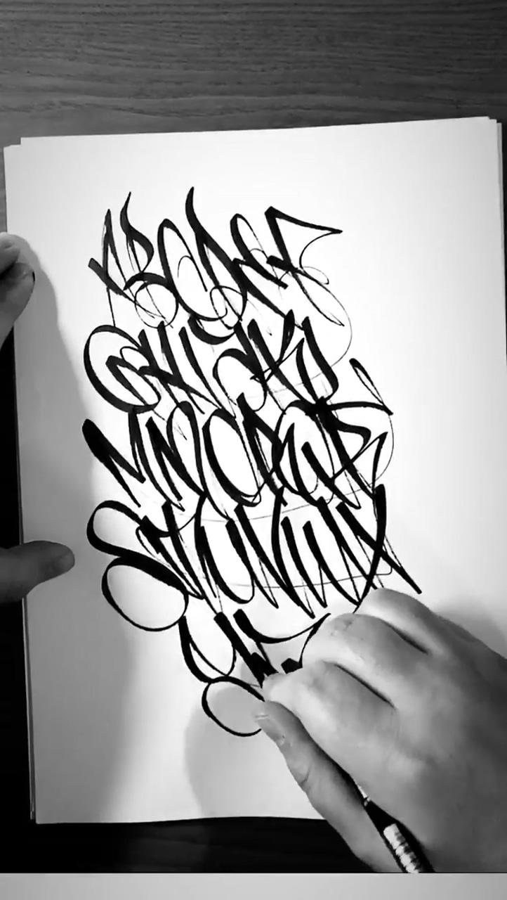 Abc in "30 second" real time . beautiful  art 
try it. !!; graffiti pens