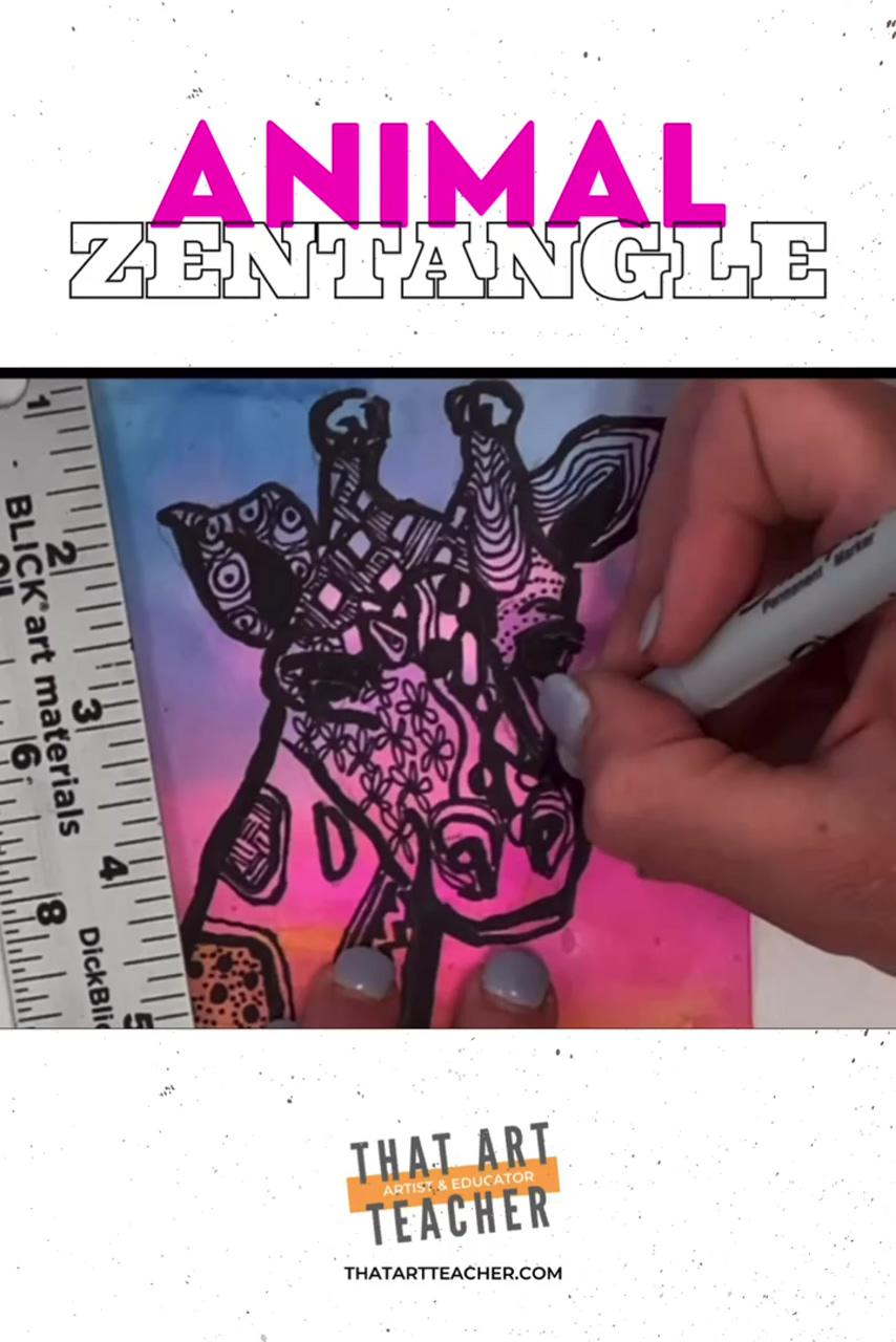 Animal zentangle, step by step zentangle tutorial - youtube; easy image transfers