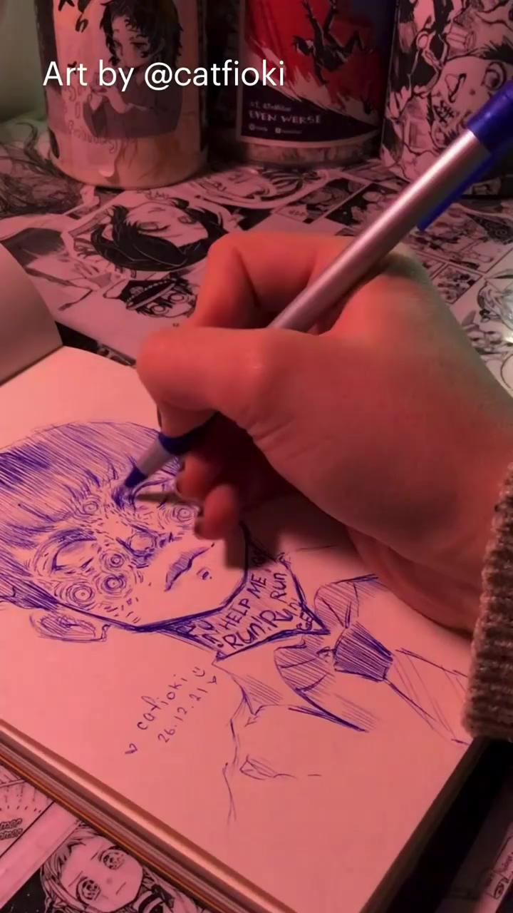 Art by  catfioki; how to make a pov drawing