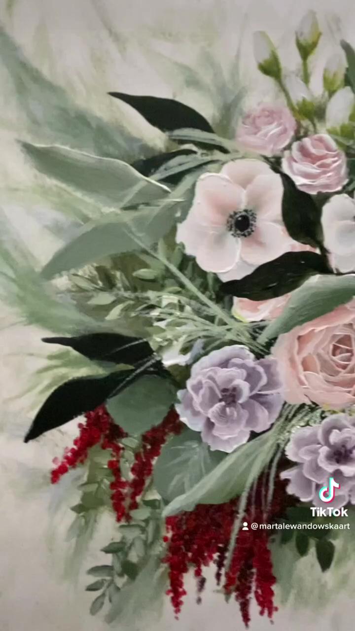 Bouquet of flowers  yt video available now. can you help me get to 1k on yt ; good objects - watercolor painting a vase