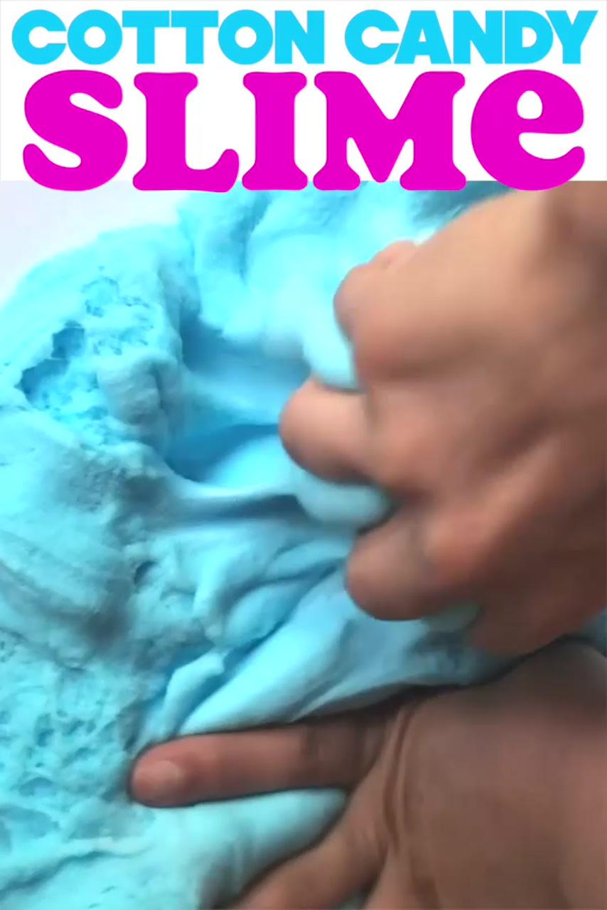 Cotton candy cloud slime video; cotton candy slime