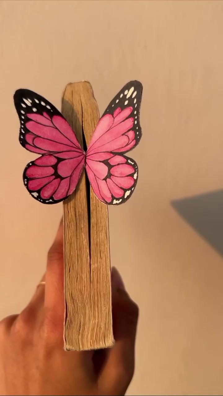 Diy butterfly  bookmarks; art painting tools