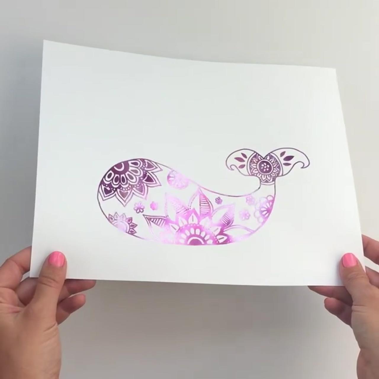 Diy foil art prints - how to make your own foil art o color made happy; watercolor crystals