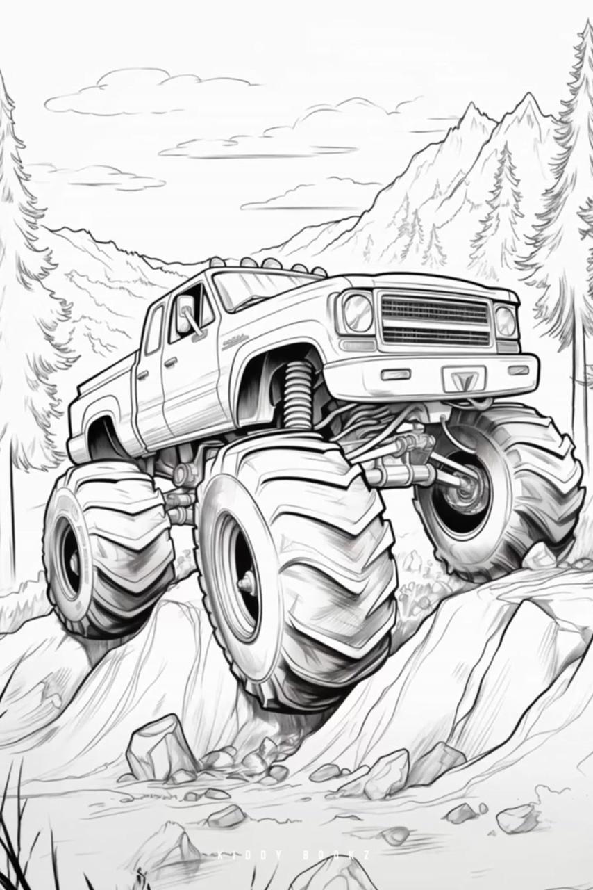 Fuel his adventure: off-road coloring book - a unique gift idea; double exposure portrait
