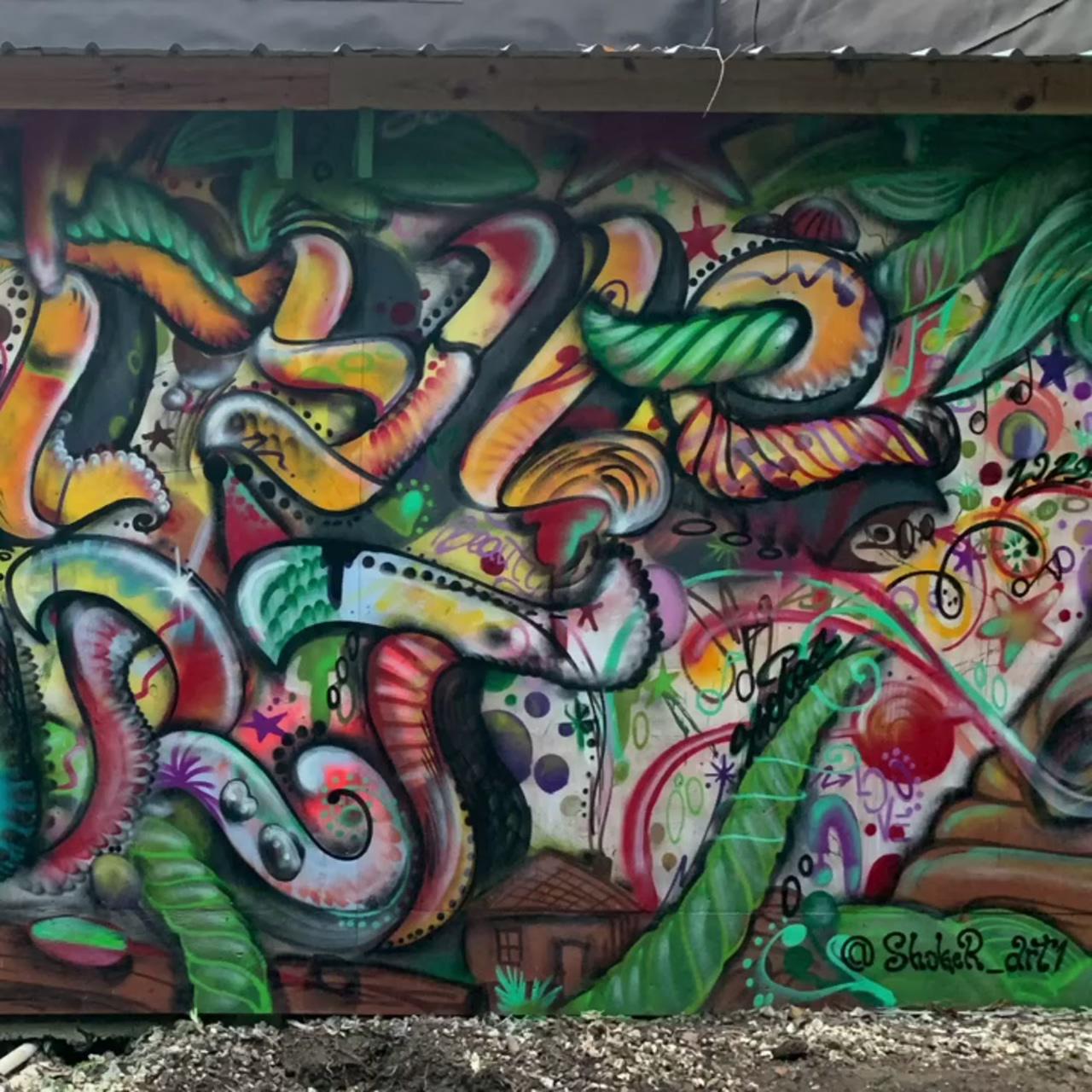 Graffiti free style art by shoker; graffiti pattern shoker style wallpaper, background