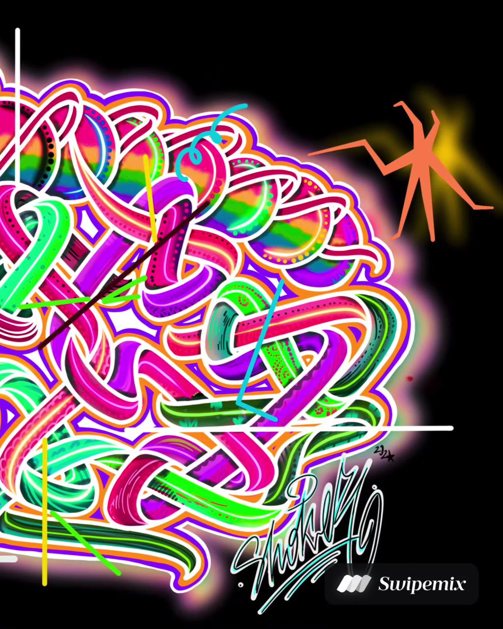 Graffiti gift "biki" buildstyle by  shokere_art1; digital painting