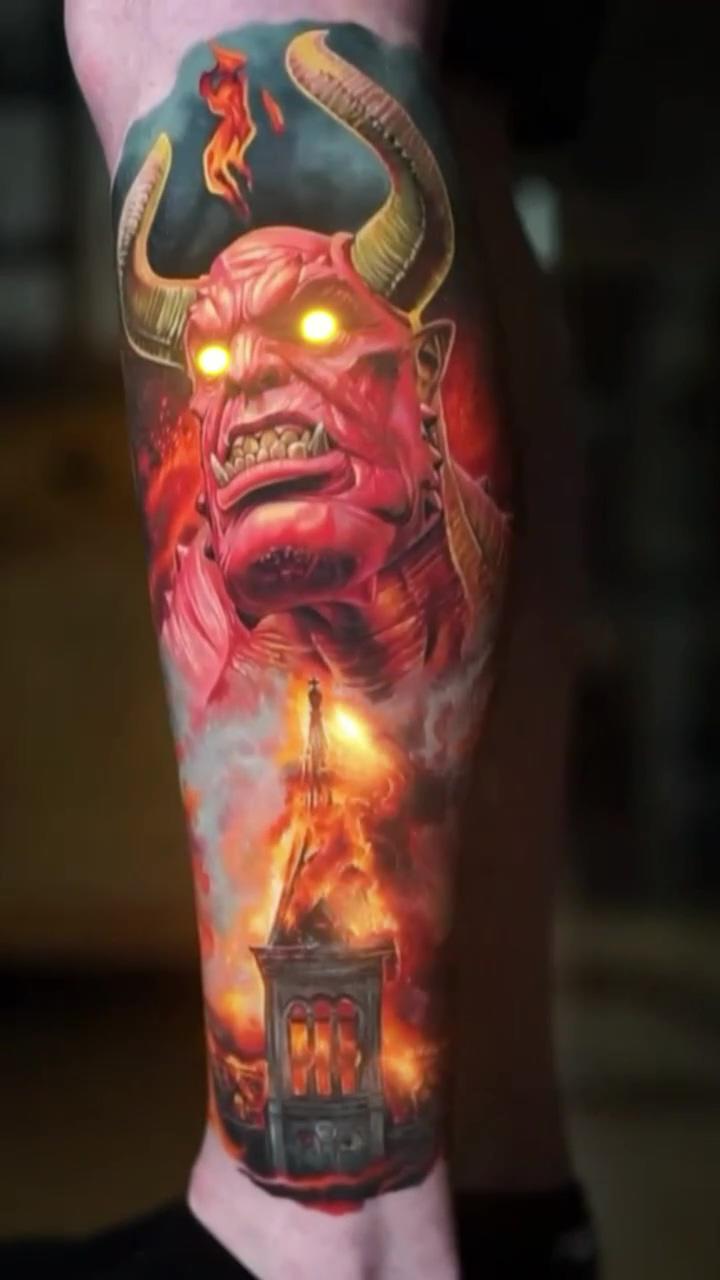Hellboy tattoo; eliot kohek