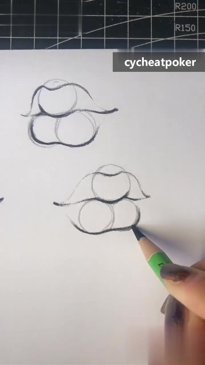 How to draw lips; face proportions