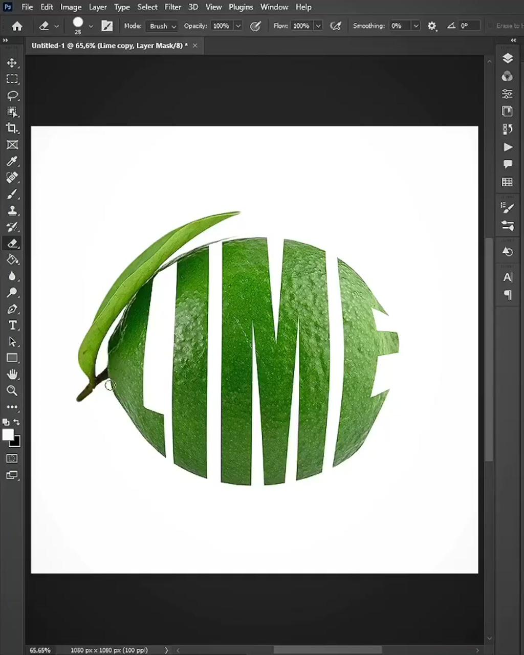 Lime text effect in photoshop; graphic design tutorials learning