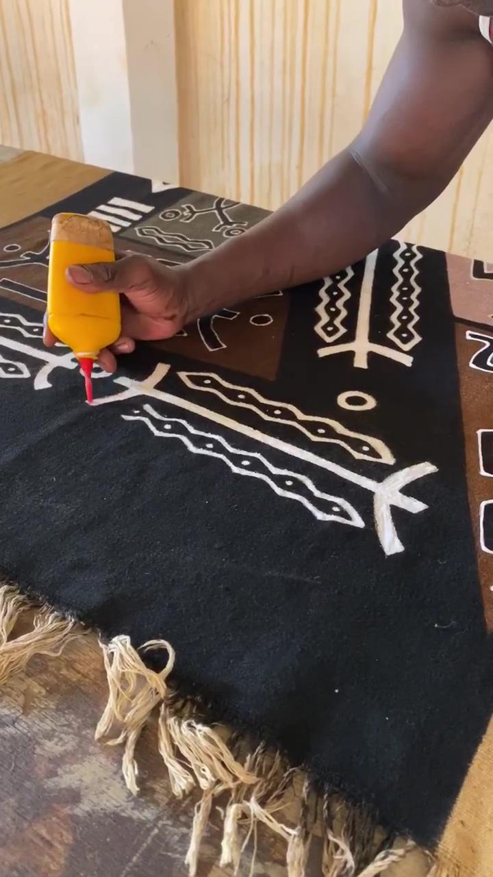 Making mudcloth in mali; african inspired decor