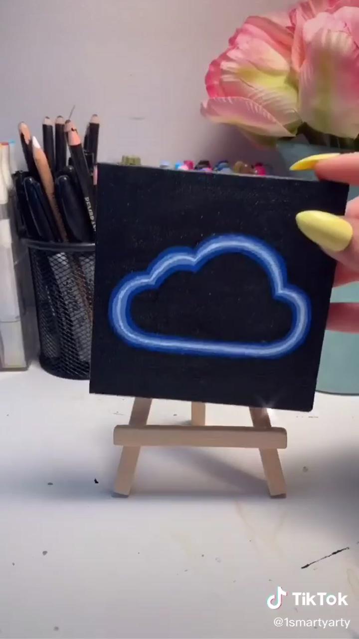 Neon cloud ; kurt cobain drawing tiktok