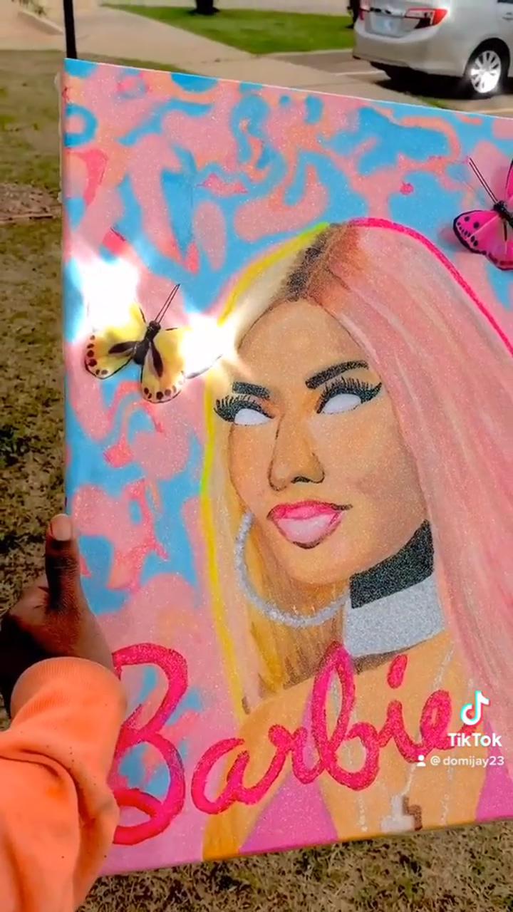 Nicki painting - domijay art; paint cr7 love beauty canvas