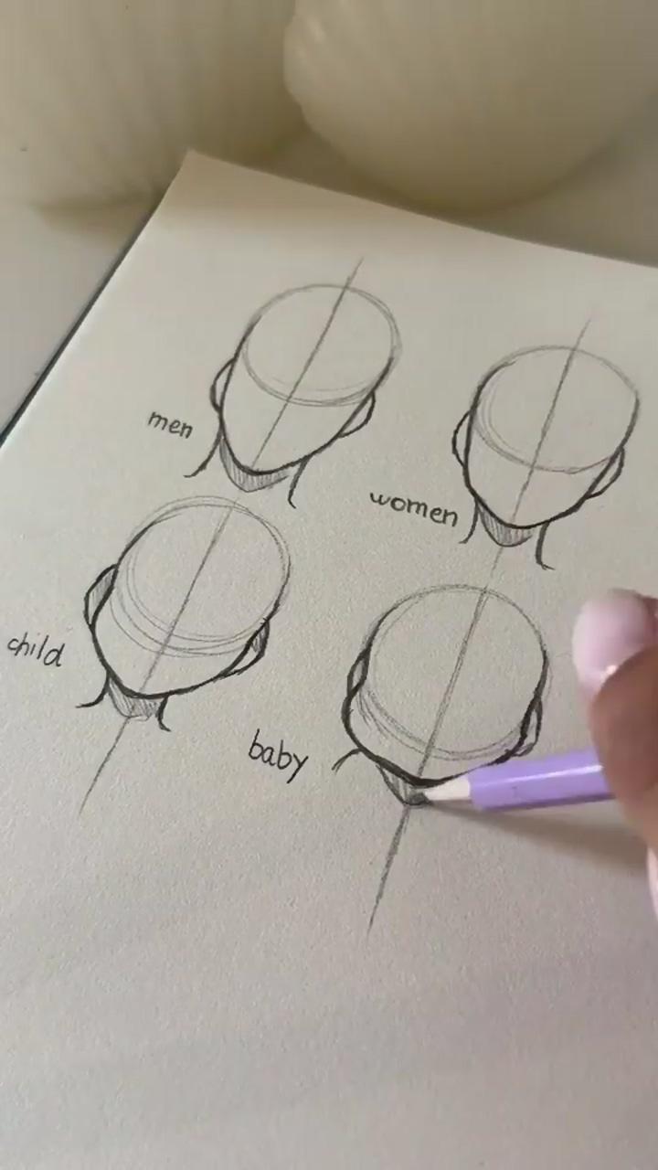 Quick face drawing tutorial; posters