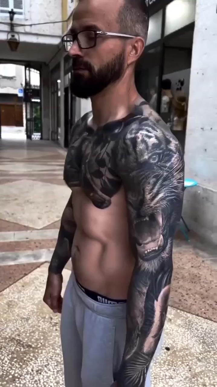 Shark tattoo; full back tattoos