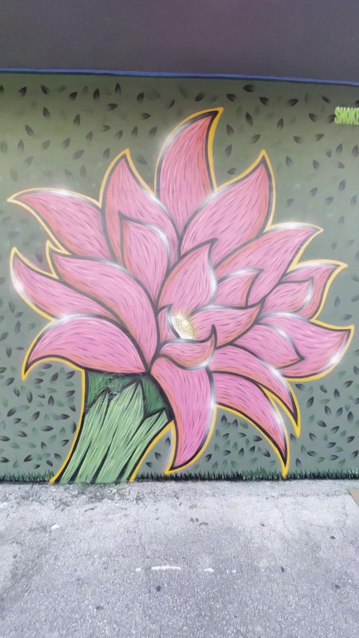 Shoker_art1 abstract flower mural art fort lauderdale; art of mourning1 flamingo room club