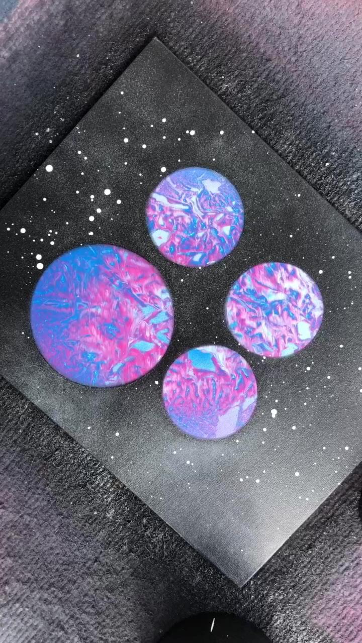 Spray paint planets tutorial; galaxy painting