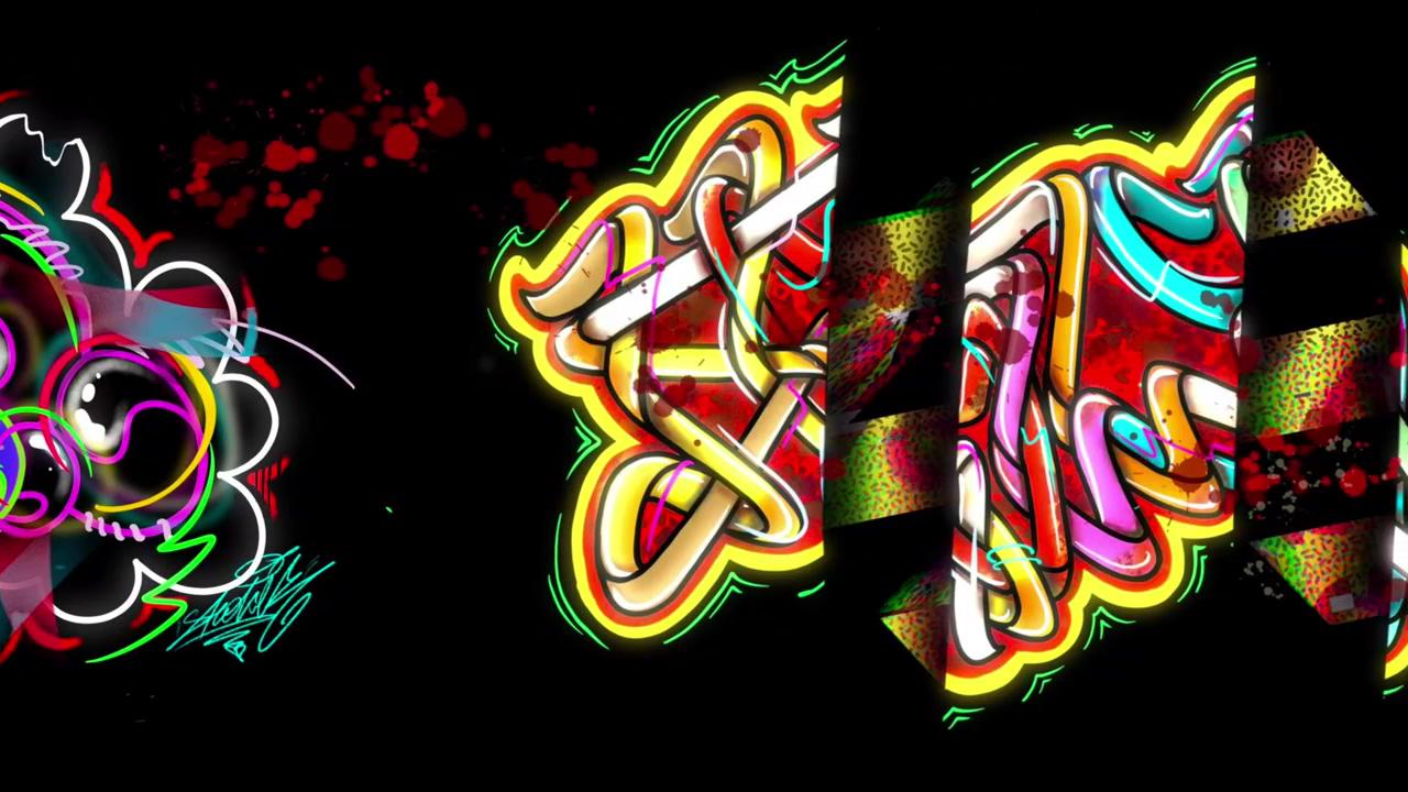 Styles mix shoker style; wild-type graffiti shoker digital art